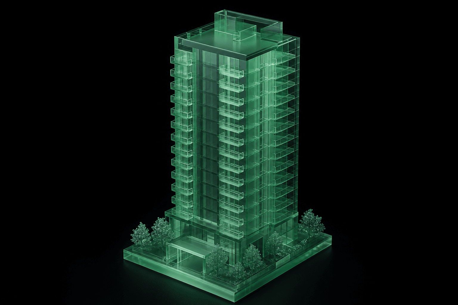 Studio Apartment — glass model
