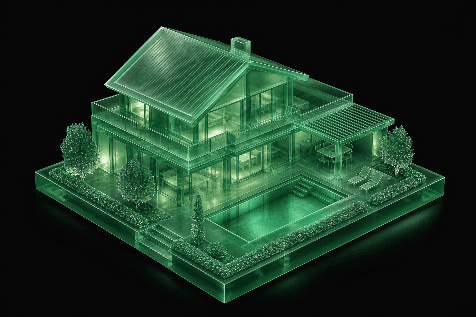 Resort Villa — glass model